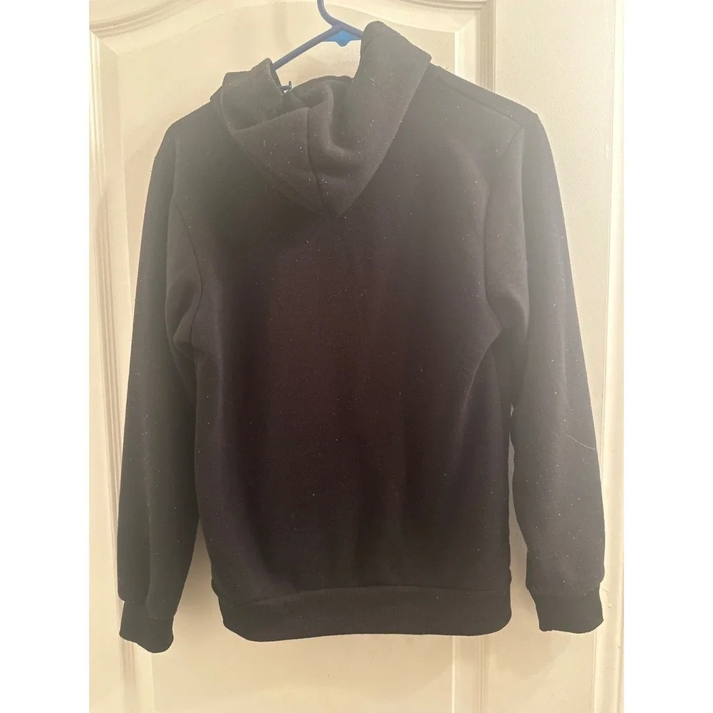 Original Cold Storage Black Zip-Up Hoodie L 14/16 Weather Tested Tuff Polyester